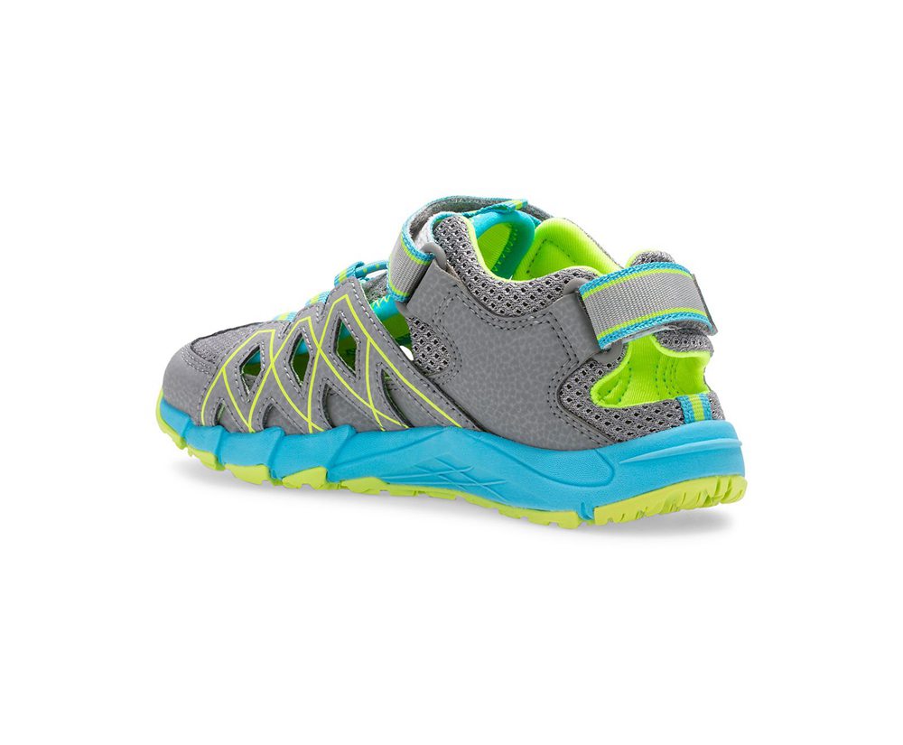 Buty Trekkingowe Merrell Dziecięce Szare/Mięta - Hydro Moc Quench - 827596-FUN